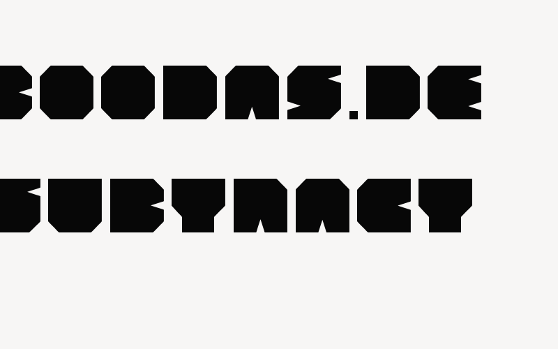 BOODAS.DE | Subtract Font